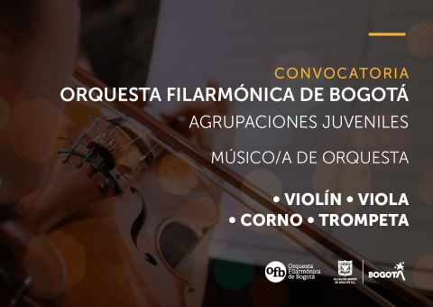 Convocatoria Nº 11 de 2022 Agrupaciones Sinfónicas de la Orquesta Filarmónica de Bogotá